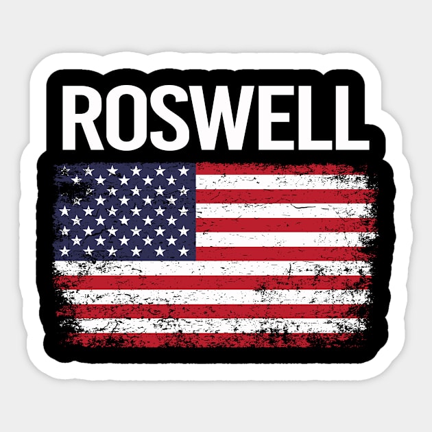 The American Flag Roswell Sticker by flaskoverhand